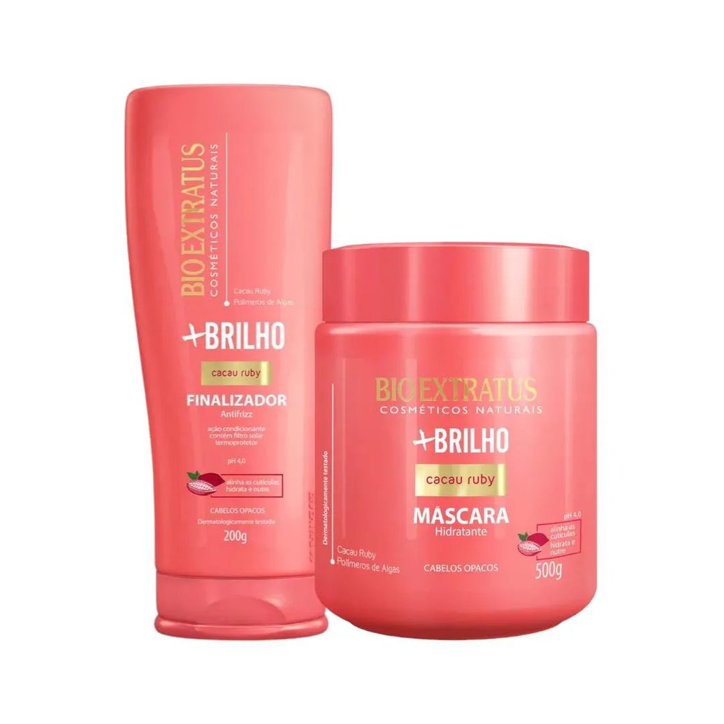Kit Mais Brilho 1 Máscara 500Ml 1 Finalizador 200Ml