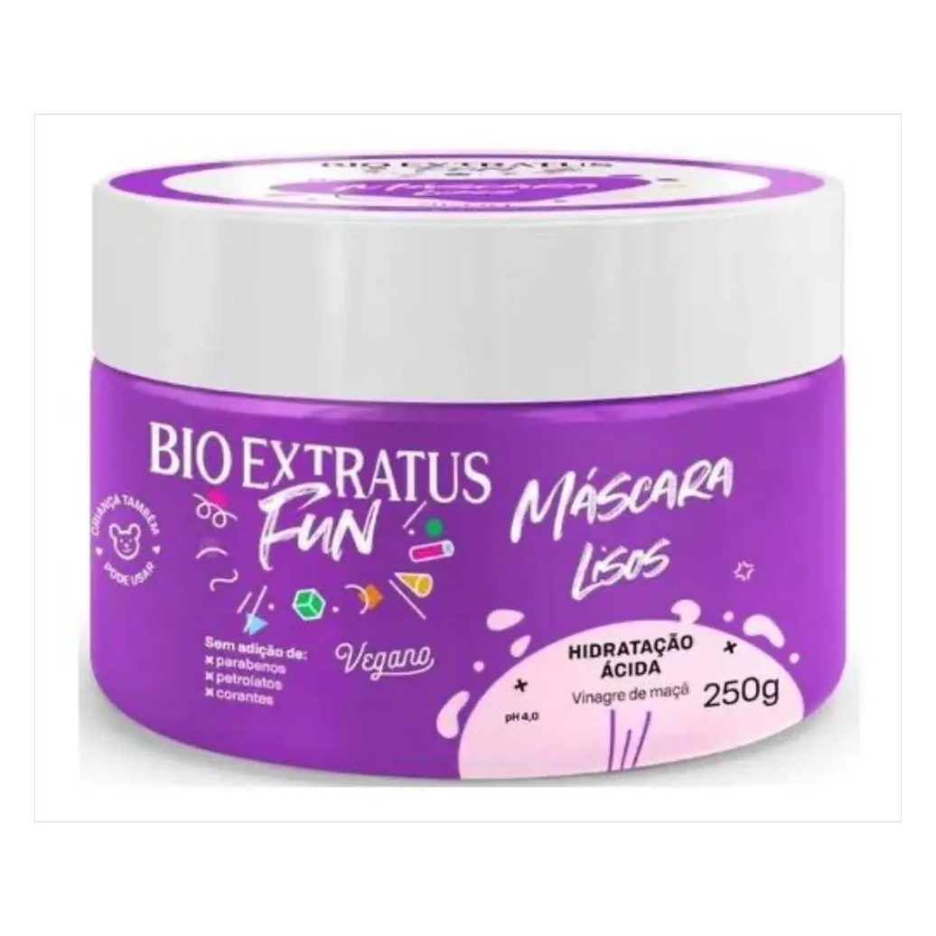 Mascara Fun Limpeza Cabelos Liso 250 G Bio Extratus