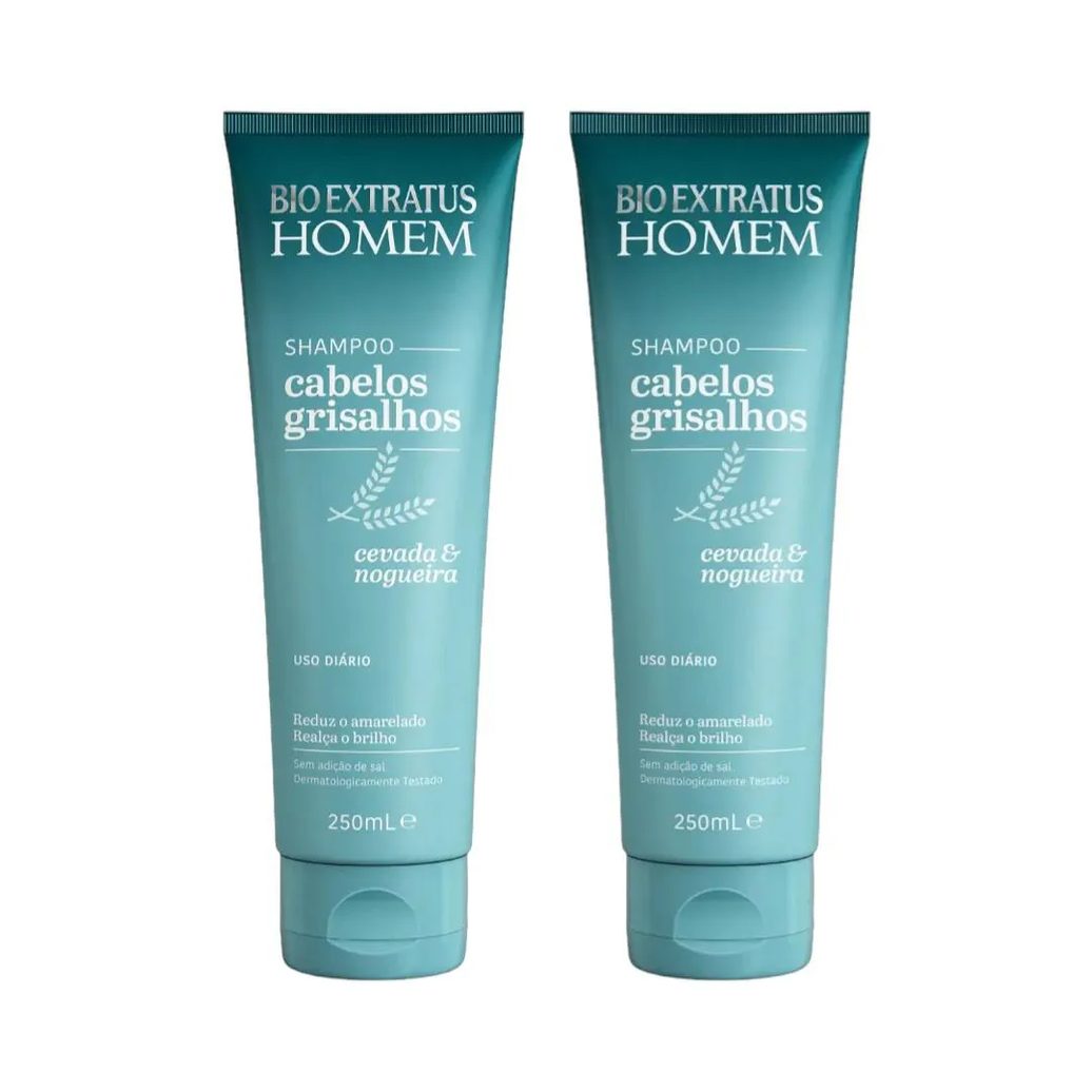 Kit 2 Shampoo Grisalho Homem 250Ml
