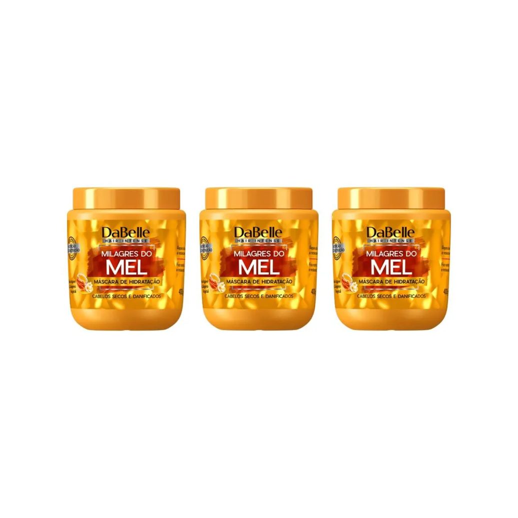 Mascara Dabelle 400g Milagres do Mel - Kit C / 3un