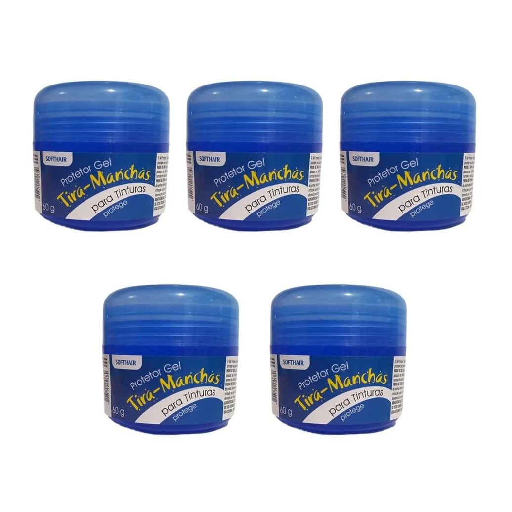 5 Gel Protege a Pele Tintura de Cabelo Tira Mancha Soft Hair