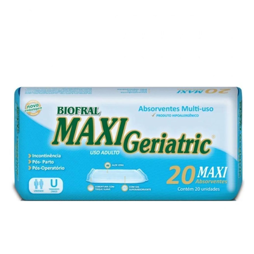 Absorvente Geriátrico Biofral Maxi com 20 unidades