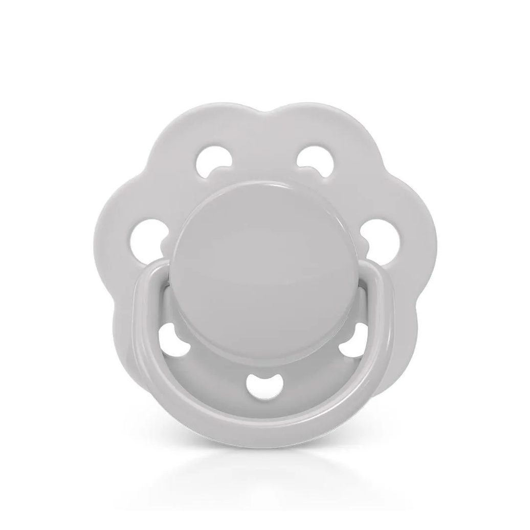 Chupeta Candy Style Bico Redondo em Silicone 0M+ Cinza Lillo