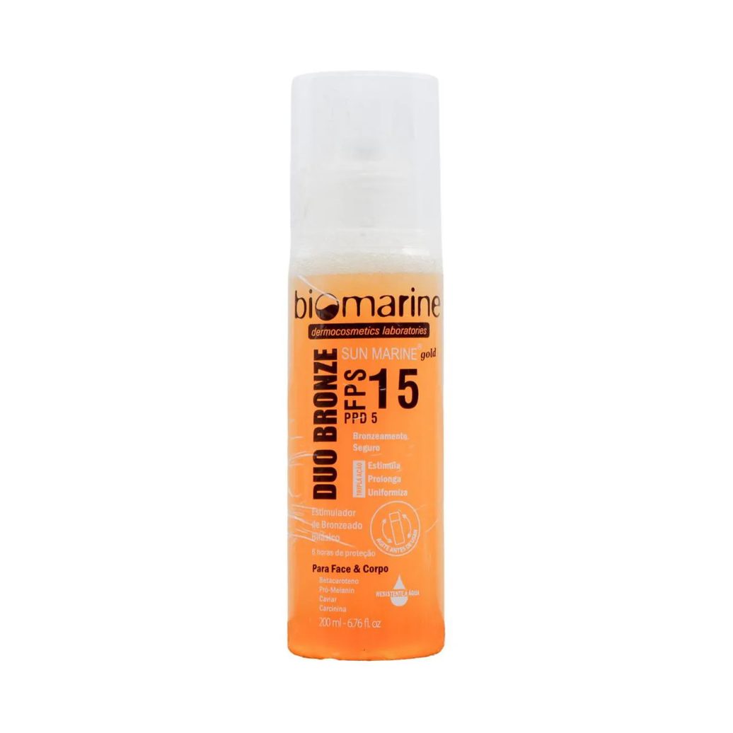 Biomarine Sun Marine Bronzeamento Fps 15 Duo Bronze 200 Ml