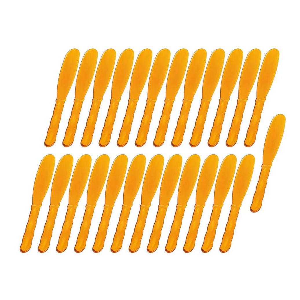 25un Espatula Acrilica Luxo Laranja P / Creme Santa Clara