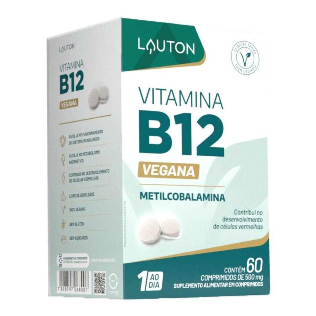 Vitamina B12 (metilcobalamina) Vegana 60 comprimidos - Luton