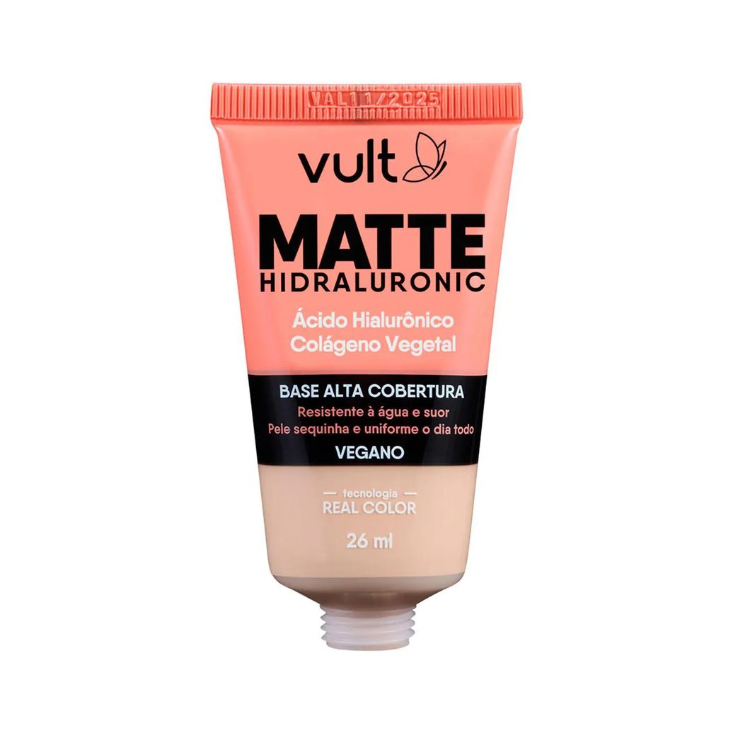 Base Líquida Vult Hidraluronic Matte 26ml - Cor V120