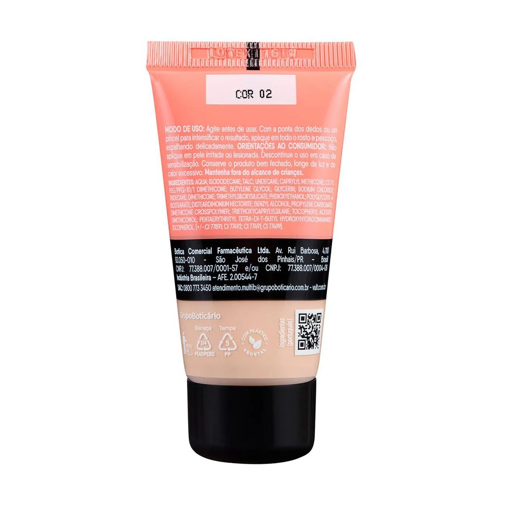 Base Líquida Vult Hidraluronic Matte 26ml - Cor V120