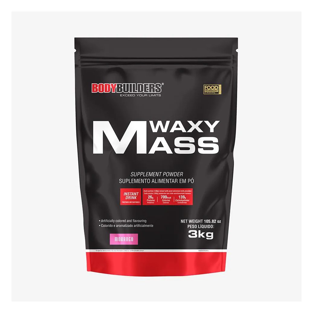 Hipercalórico Waxy Mass 3kg (refil) – Bodybuilders Morang