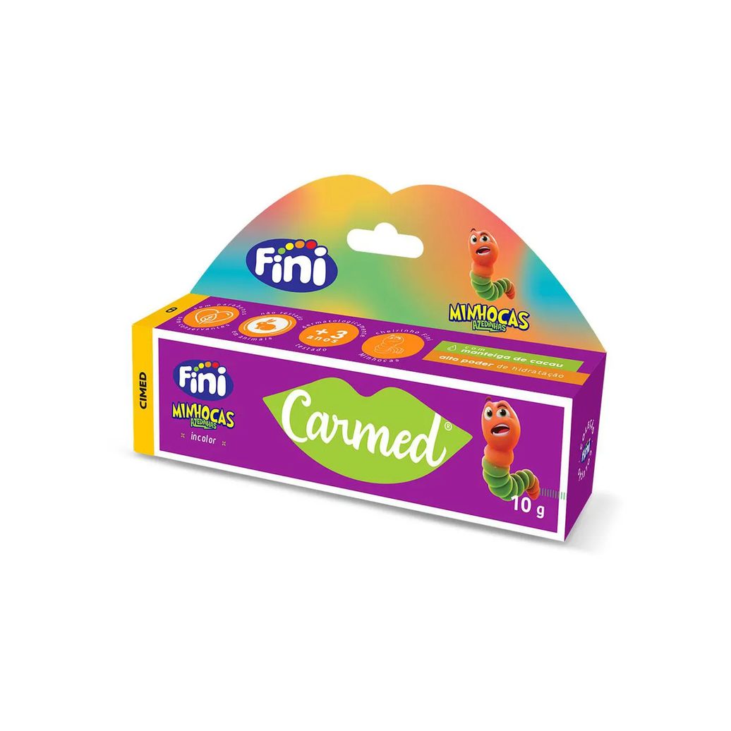Hidratante Labial Carmed Fini Minhocas Azedinhas Incolor 10g