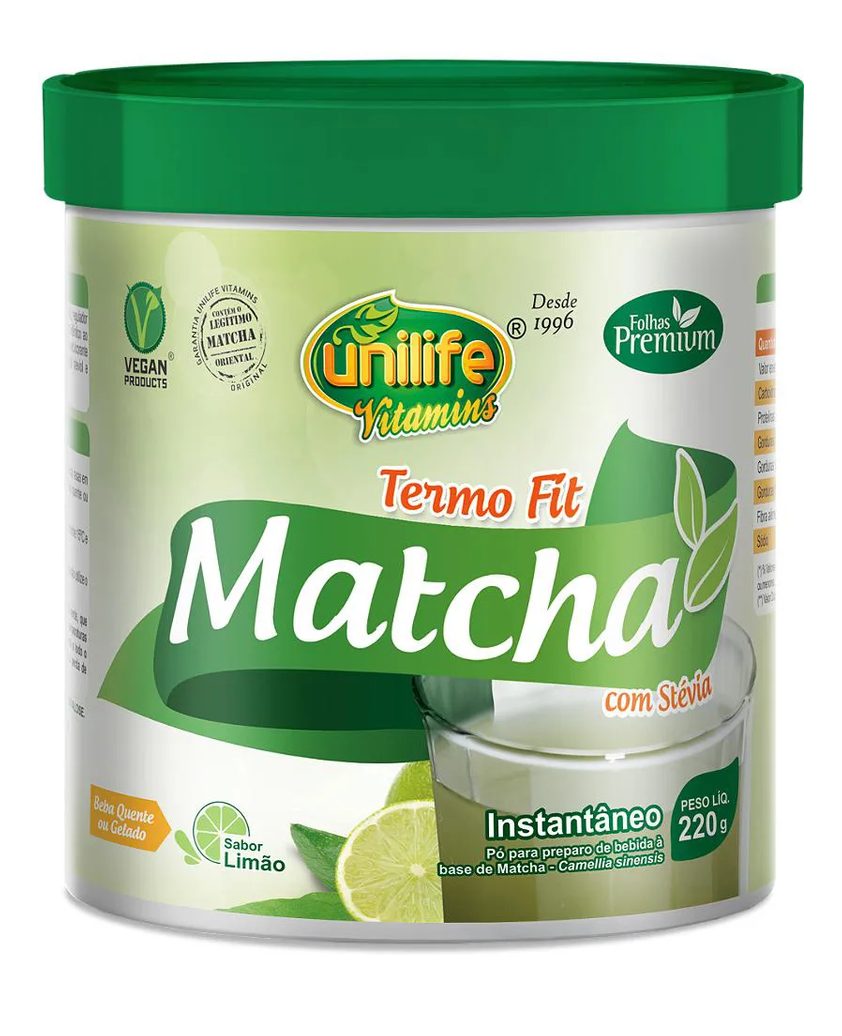 Matcha Termo Fit - Chá Instantâneo - Sabor Limão