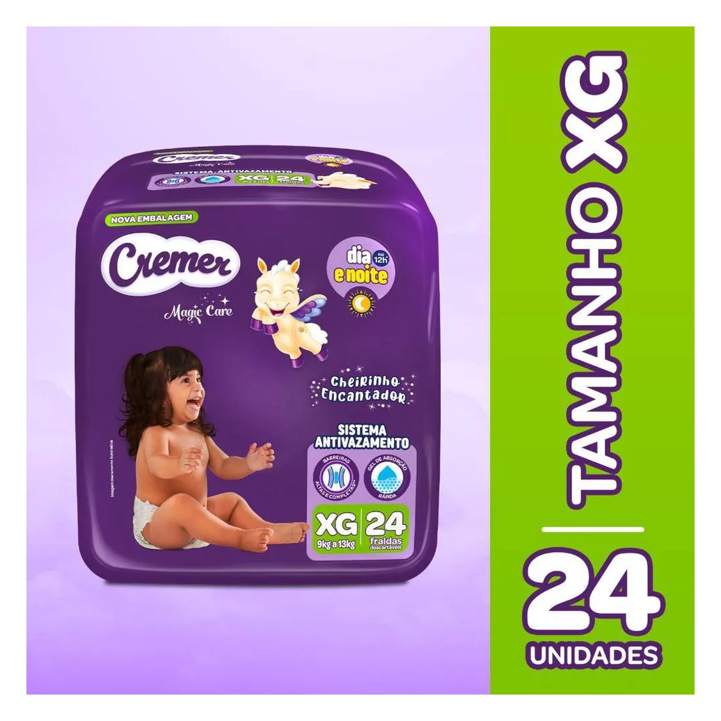 Fralda Cremer Econômica Xg 24 unidades