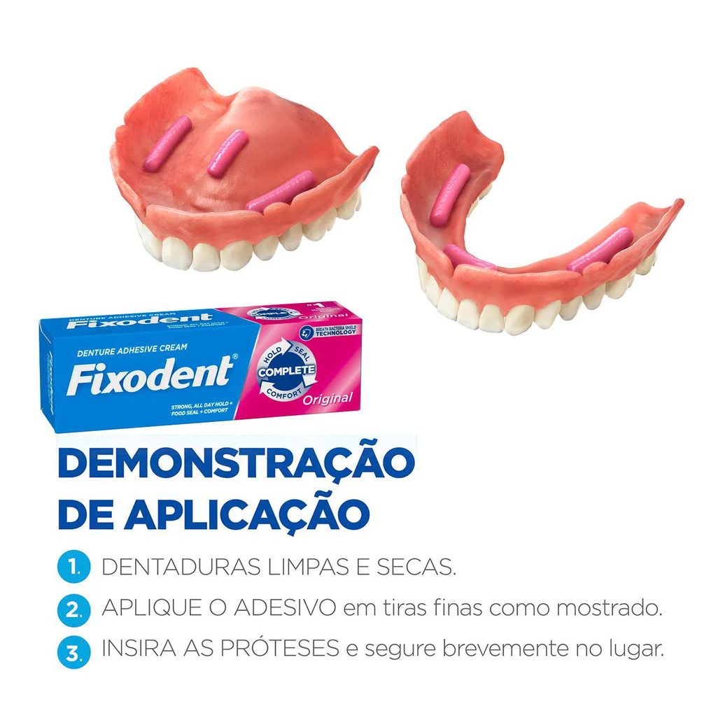 Creme Fixador de Dentadura Fixodent Original com 21g