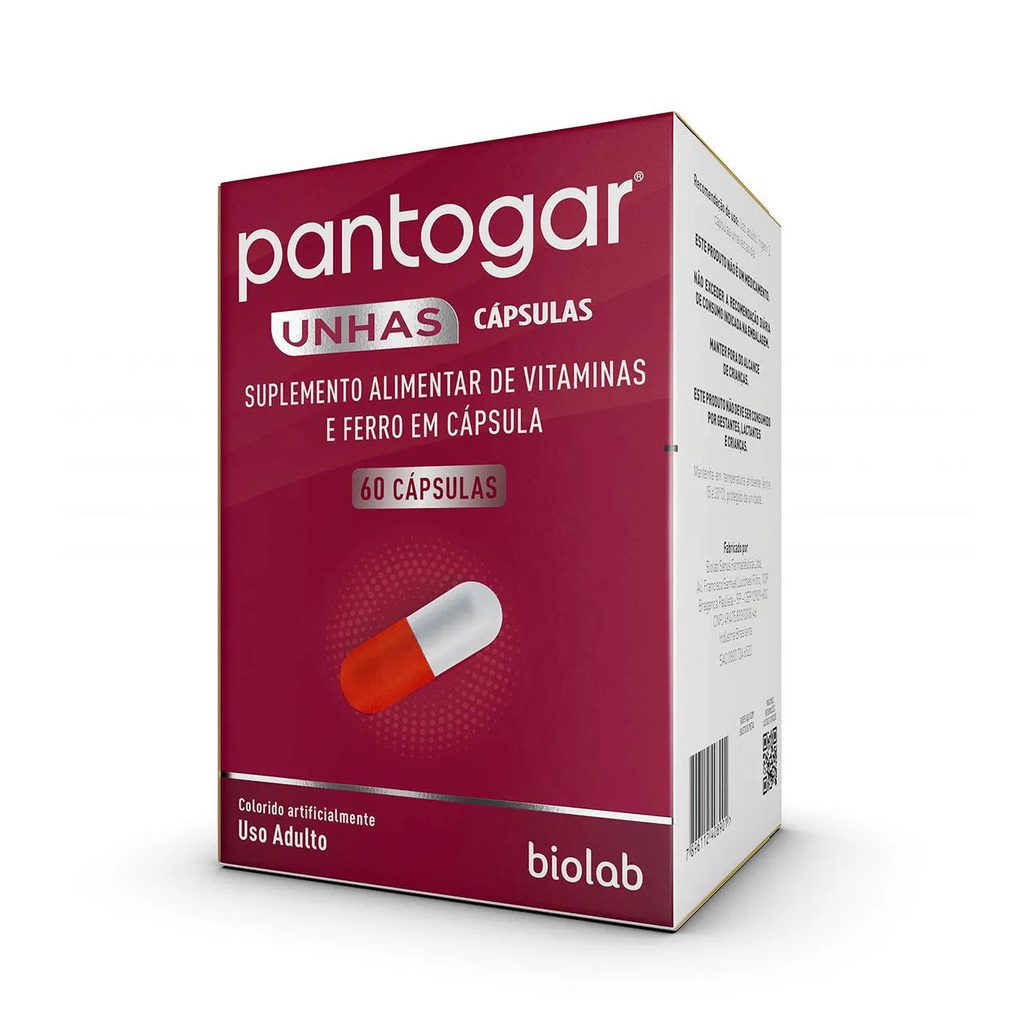 Polivitamínico Pantogar Unhas 60 cápsulas
