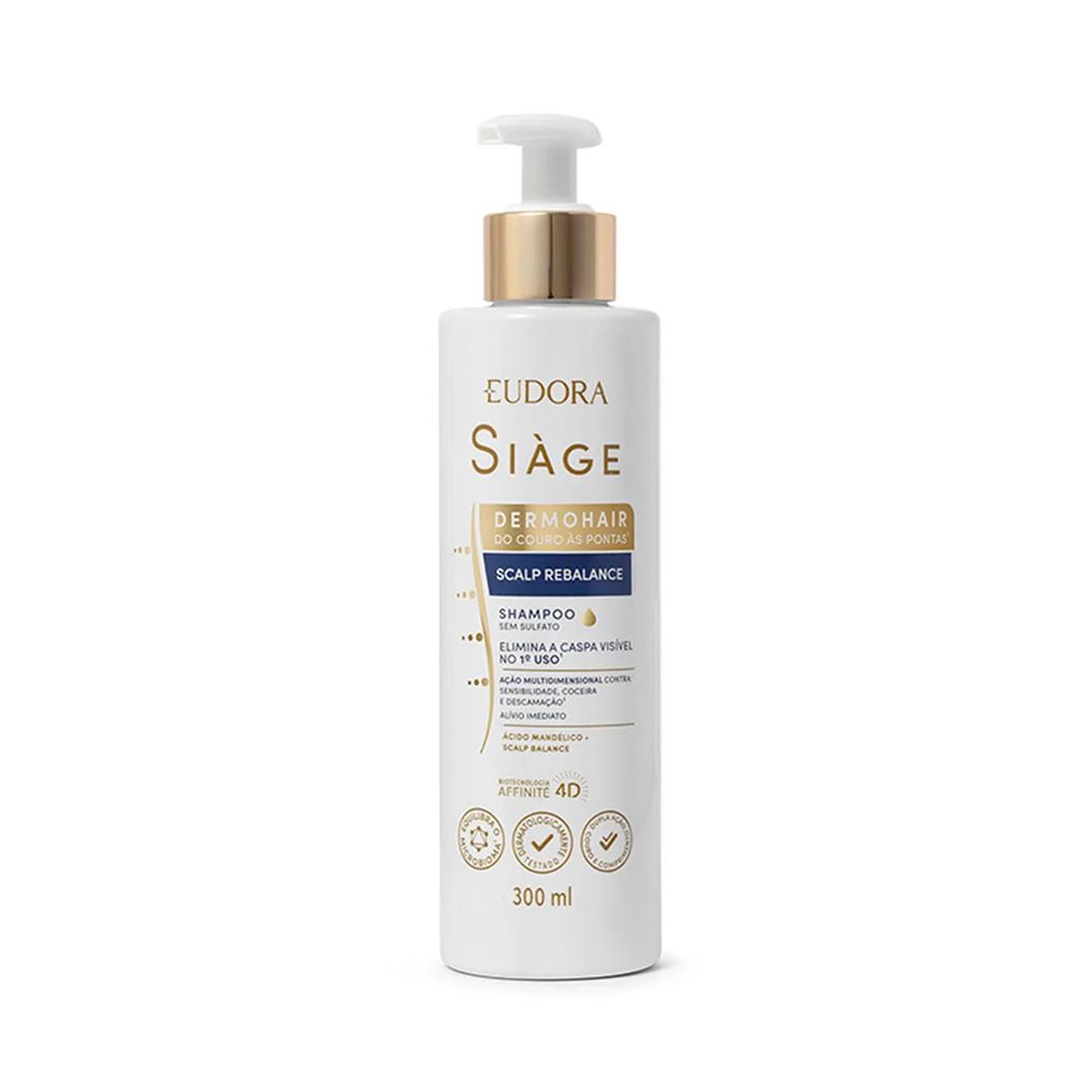 Kit Eudora Siàge DermoHair Anticaspa Shampoo 300ml + Condicionador 280ml + Sérum 48ml