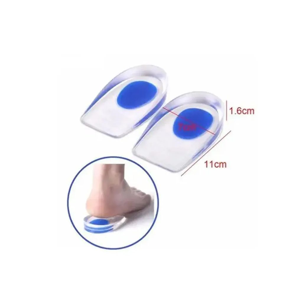 Palmilha Silicone Gel Sml Ortopédica Calcanhar Calcanheira Branco