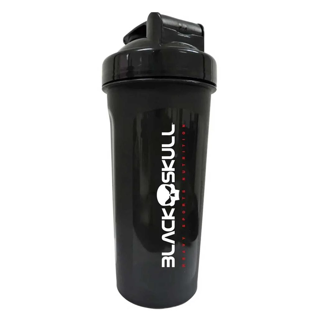 Coqueteleira Academia Garrafa Bpa 600ml Black Skull