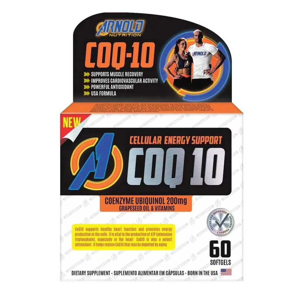Coenzima Q10 200mg Uniquinol Coq10 com 60 cápsulas Arnold Nutrition