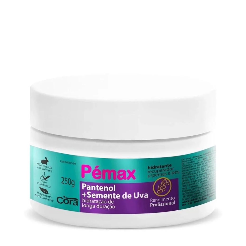 Pemax Hidratante Pernas e Pes Pantenol+ Semente de Uva 250g