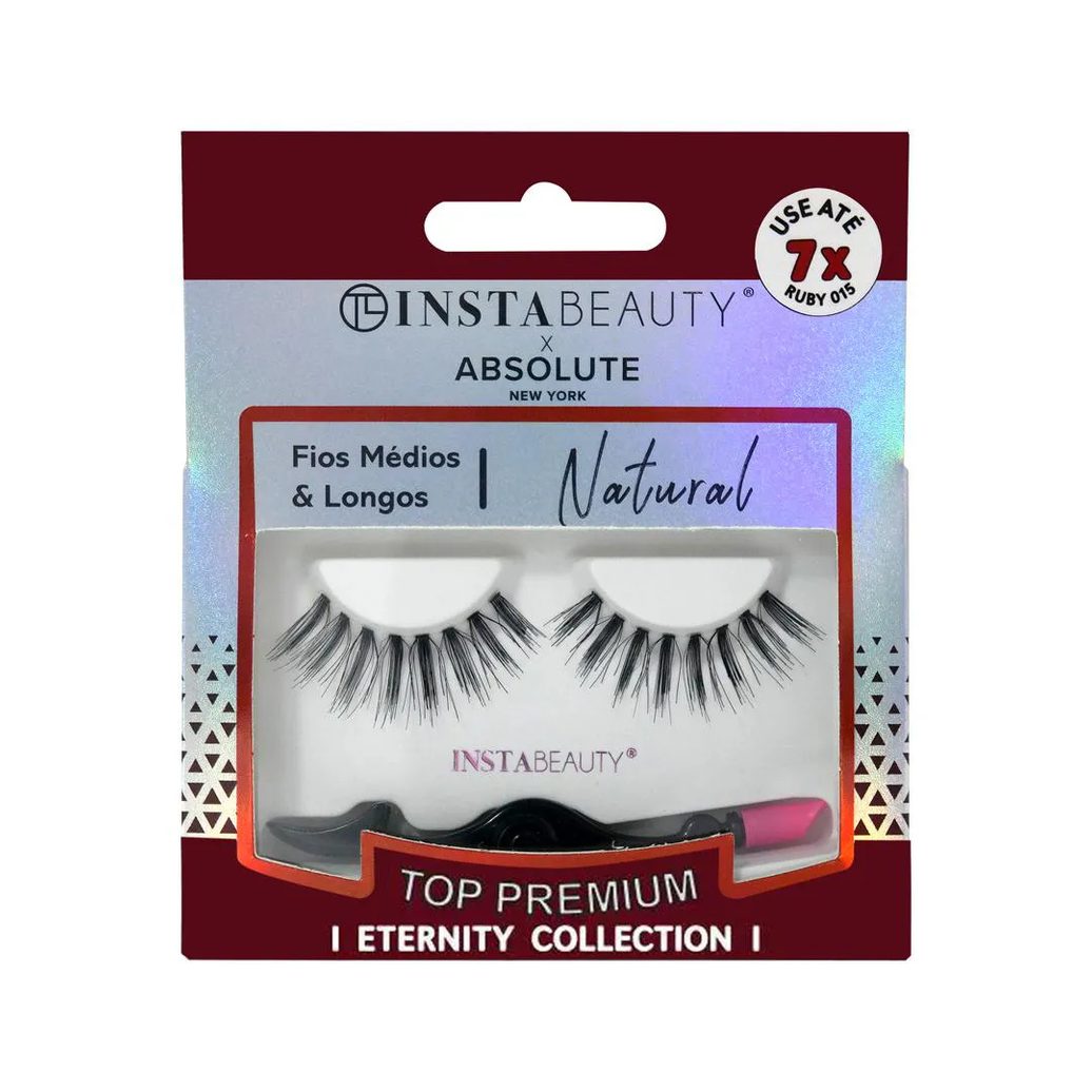 Cílios Postiços Natural Ruby 015 - Absolute New York X Instabeauty