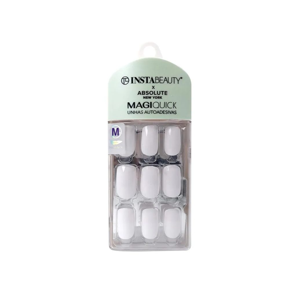 Unhas Autoadesivas Média Snow White - Absolute New York X Instabeauty