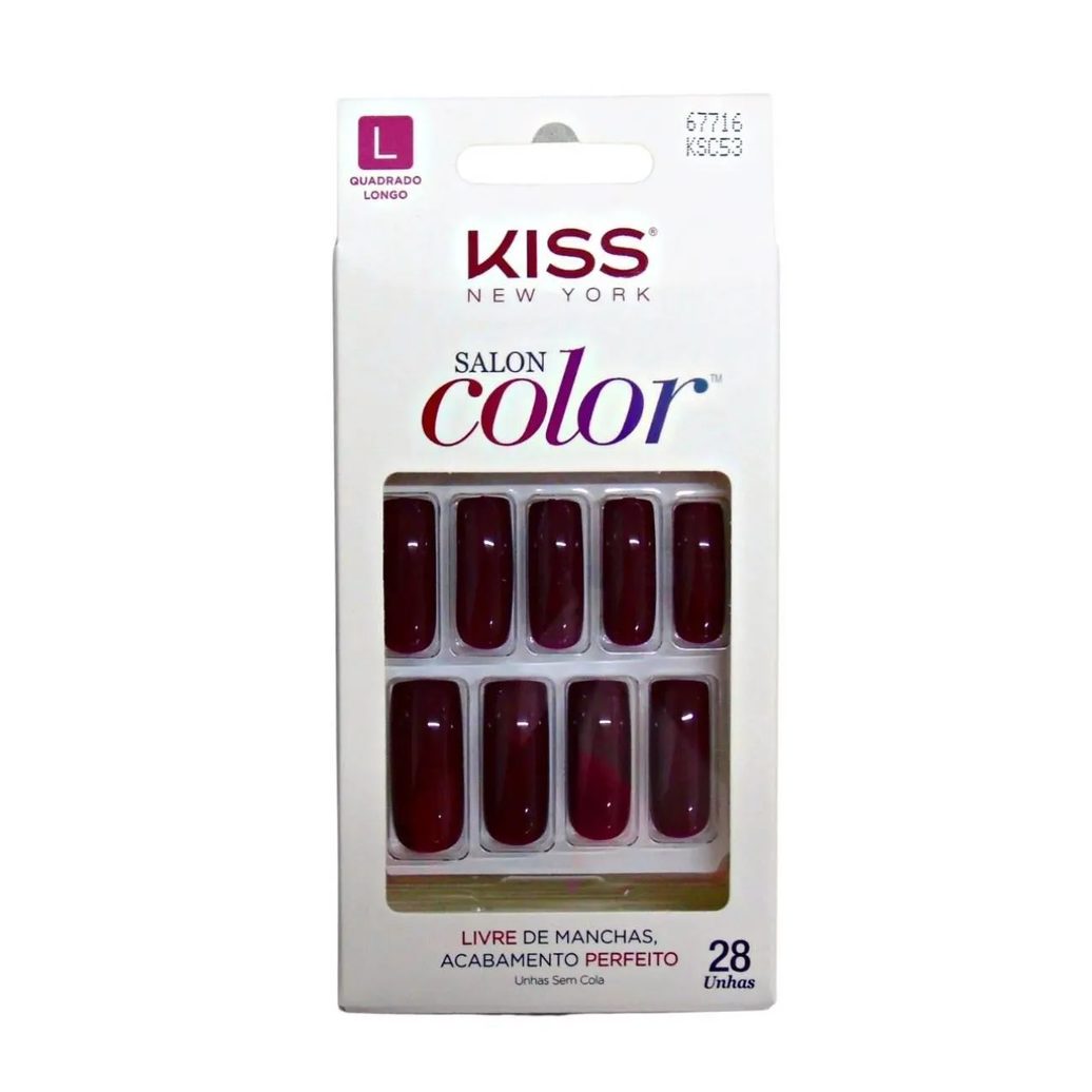 Unhas Postiças Kiss New York Salon Color Longa - Angel