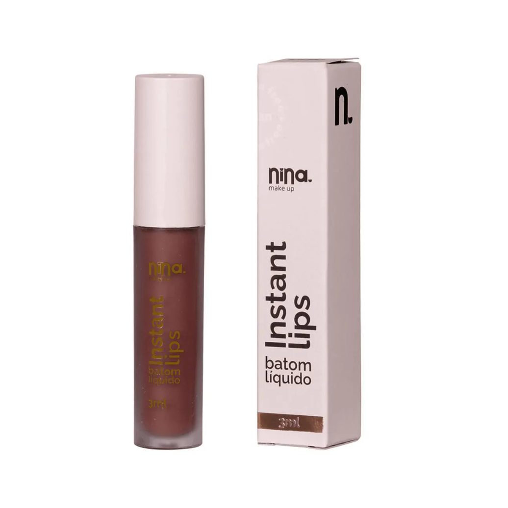 Batom Líquido Instant Lips - Nina Makeup Princípio
