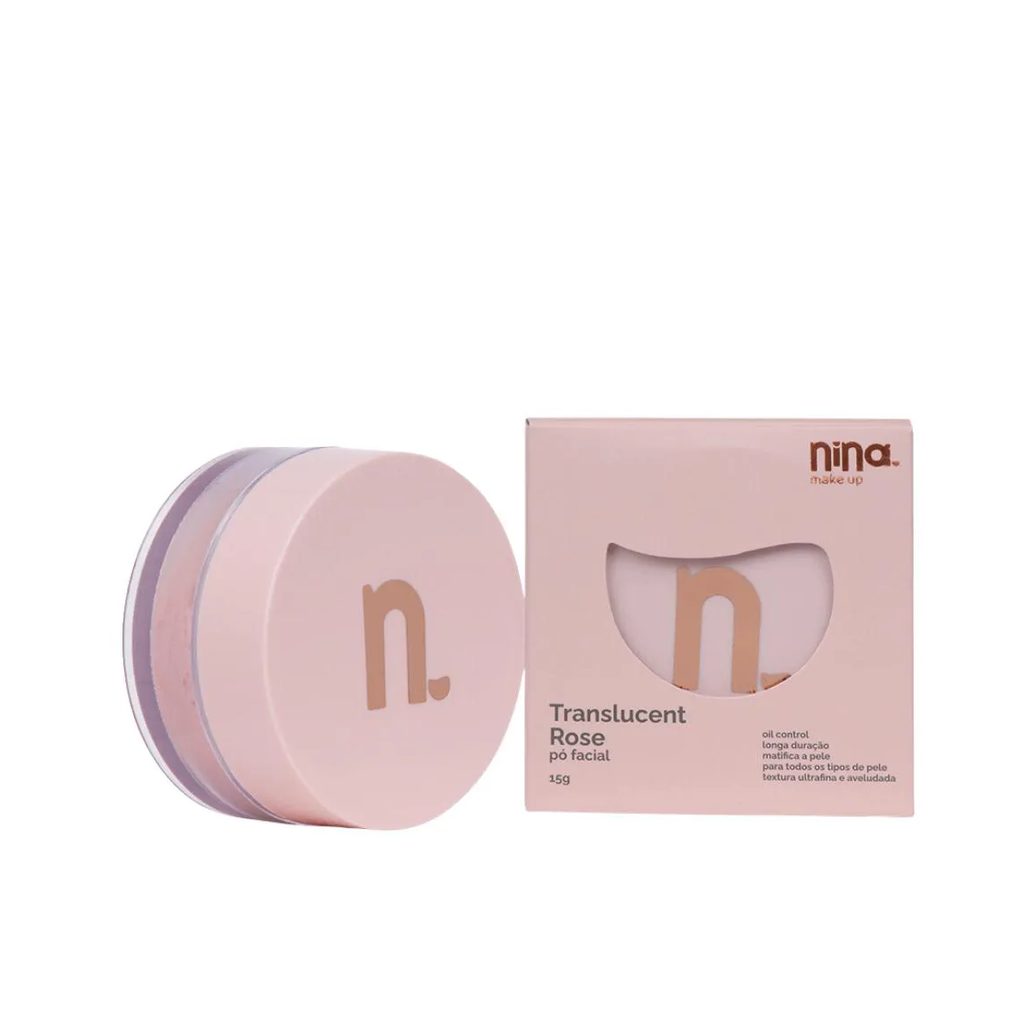 Pó Facial Translucent Rosê - Nina Makeup
