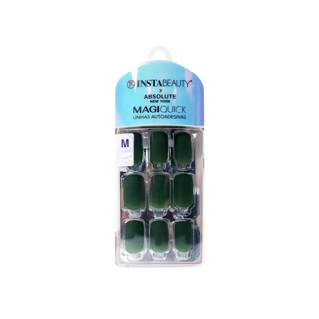 Unhas Autoadesivas Média Green - Absolute New York X Instabeauty