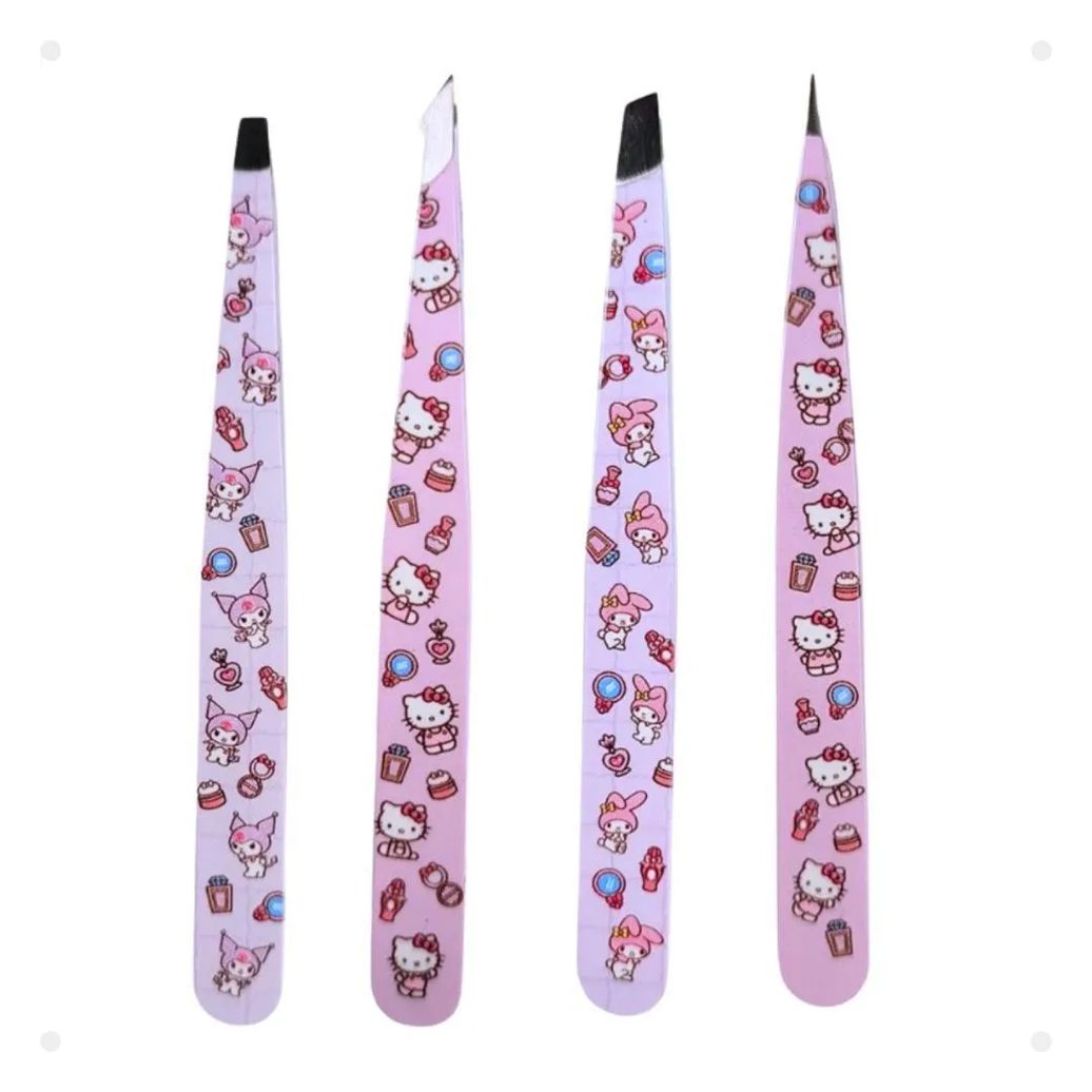 Kit de Pinças Estampadas Hello Kitty By Klass Vough Perfect Pinch Tool com 4 Twhk-10