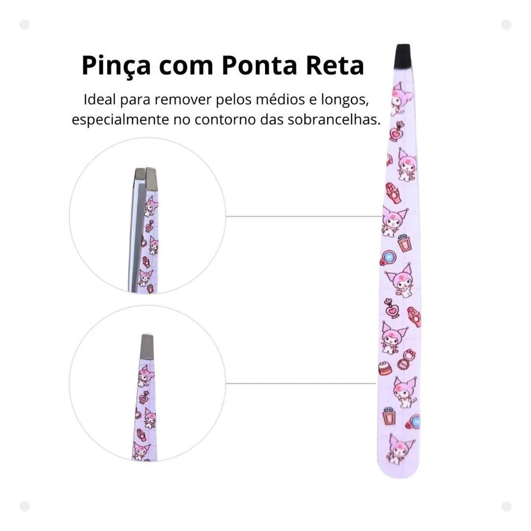 Kit de Pinças Estampadas Hello Kitty By Klass Vough Perfect Pinch Tool com 4 Twhk-10