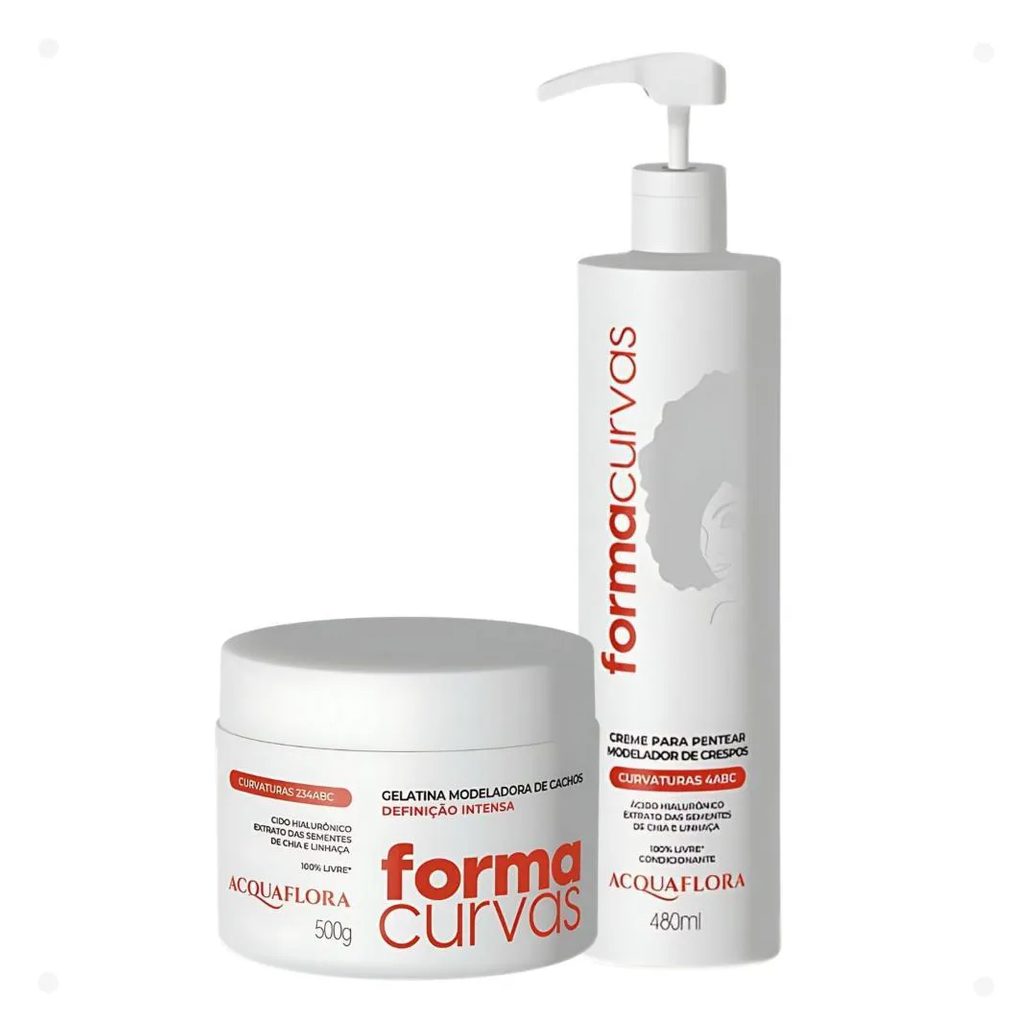 Kit Acquaflora Forma Curvas: Gelatina Modeladora Intensa e Creme Modelador de Crespos