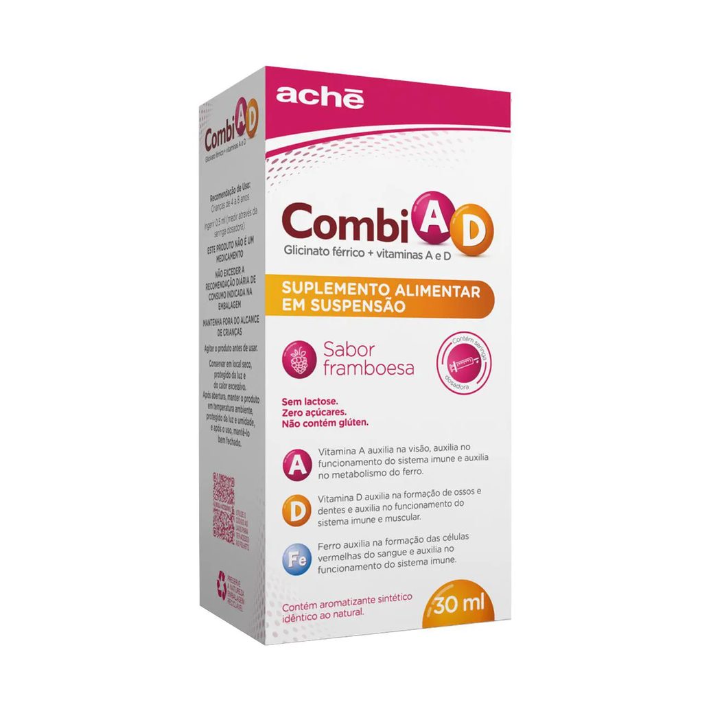 Polivitamínico Combi AD Framboesa 30ml