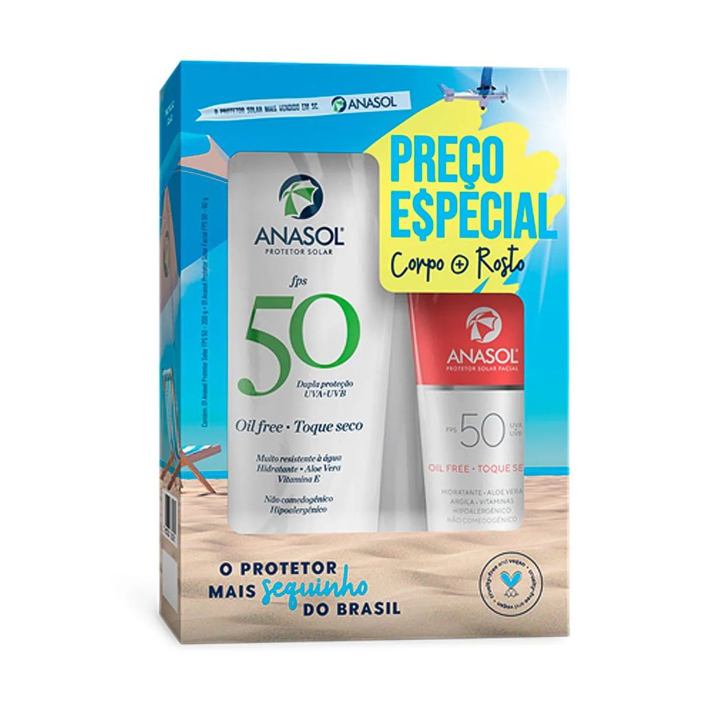 Anasol Kit Protetor Facial Fps 50 + Corporal Fps 50 (7897230302751)