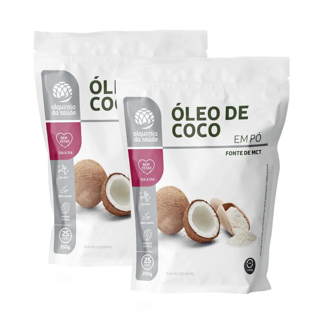 2x Óleo de Coco em Pó Fonte de Mct Alquimia da Saúde 250g