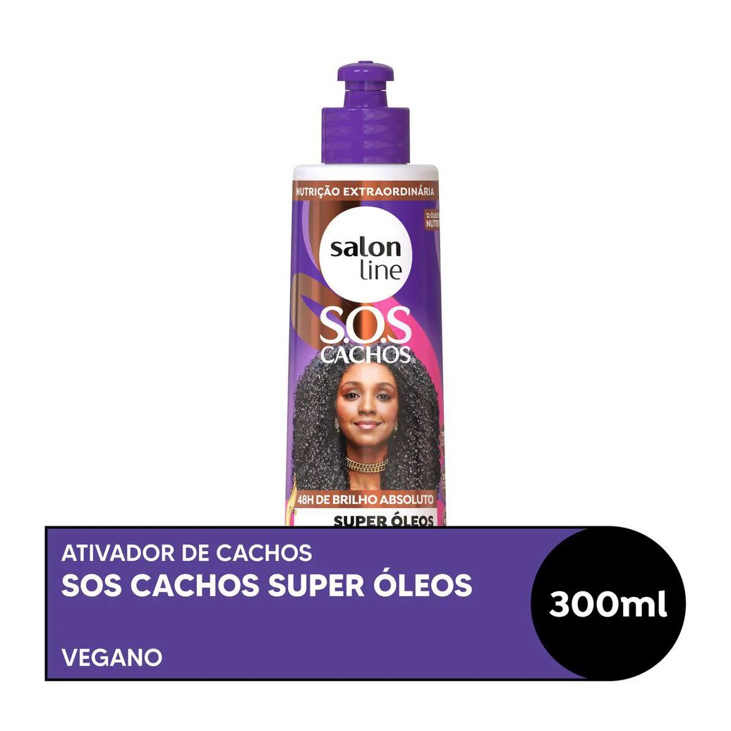 Ativador de Cachos Salon Line S.O.S Super Óleos Nutritivo 300ml