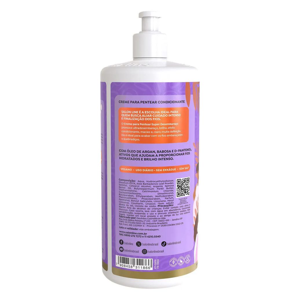 Creme para Pentear Salon Line Super Desembaraço 1L