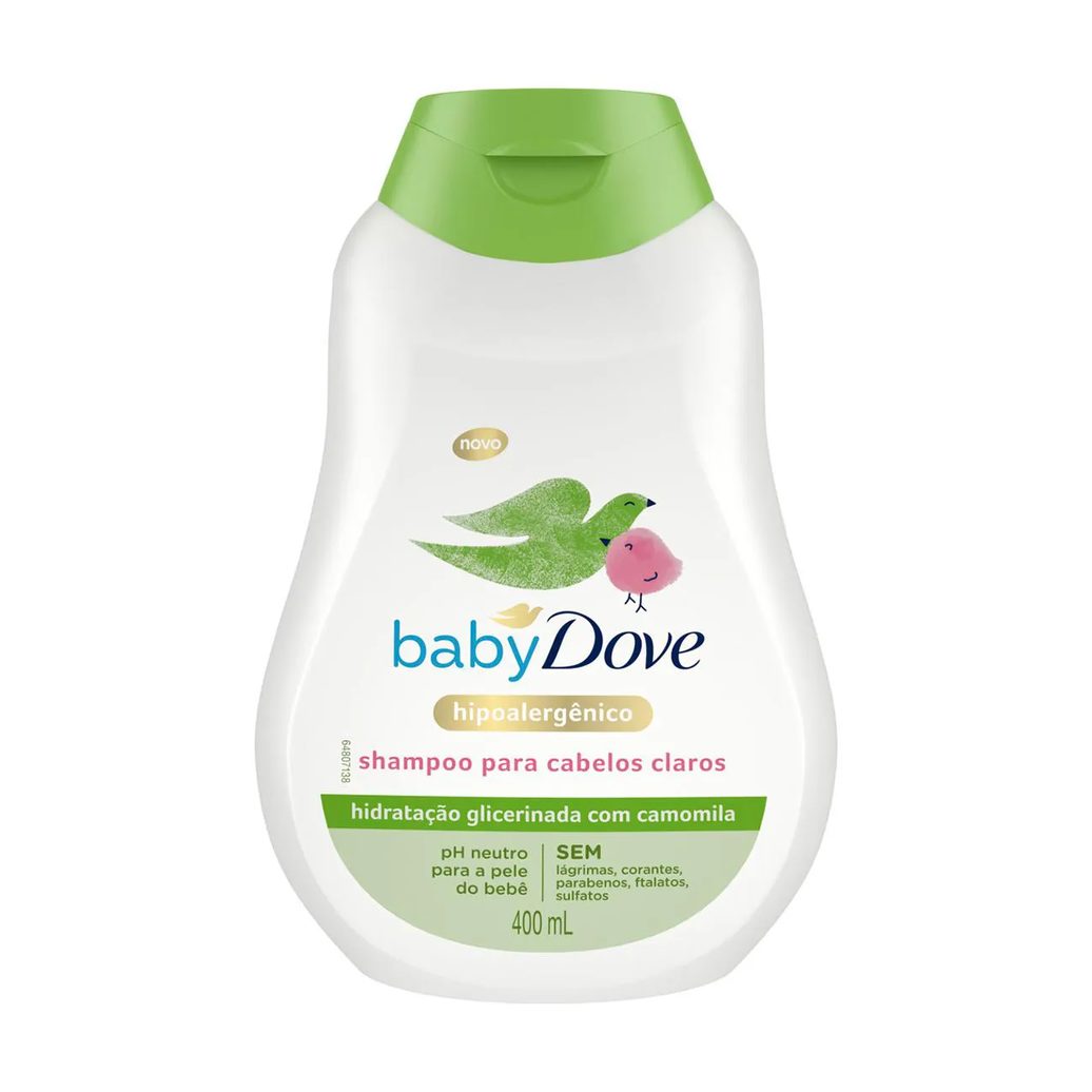 Shampoo para Cabelos Claros Dove Baby Hidratação Glicerinada Camomila 400ml