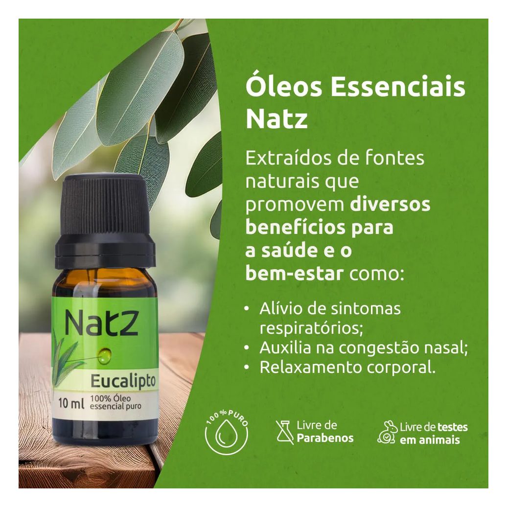 Óleo Essencial de Eucalipto Natz 10ml