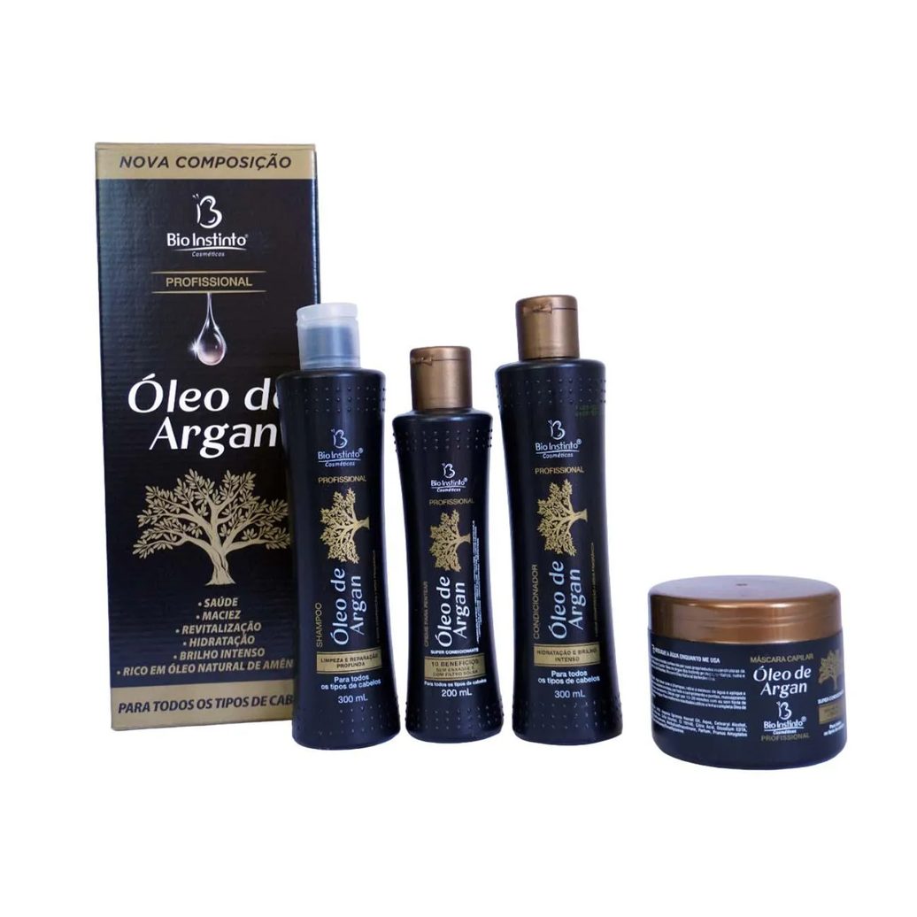 Kit Oleo de Argan 4 Itens Bio Inst