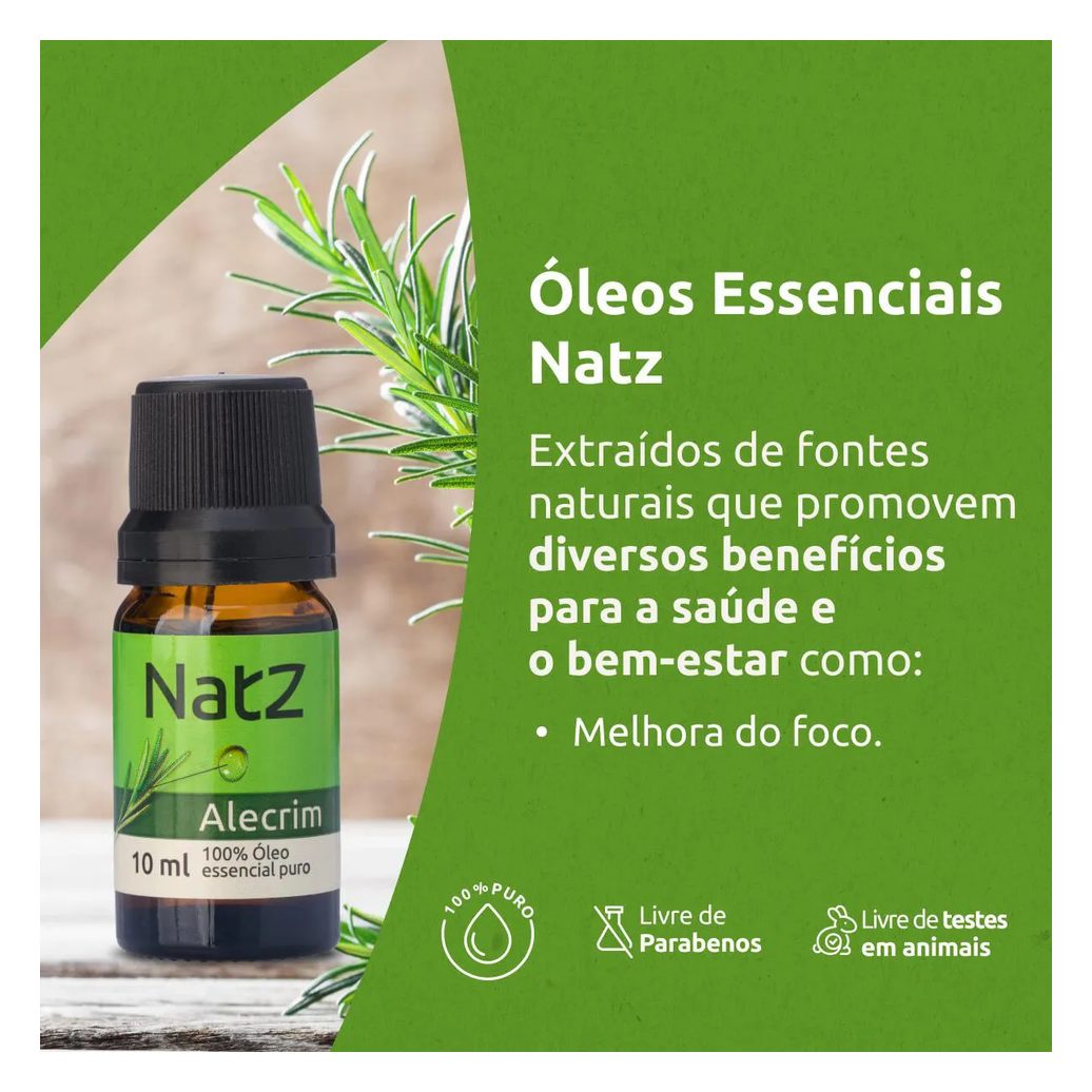 Óleo Essencial de Alecrim Natz 10ml