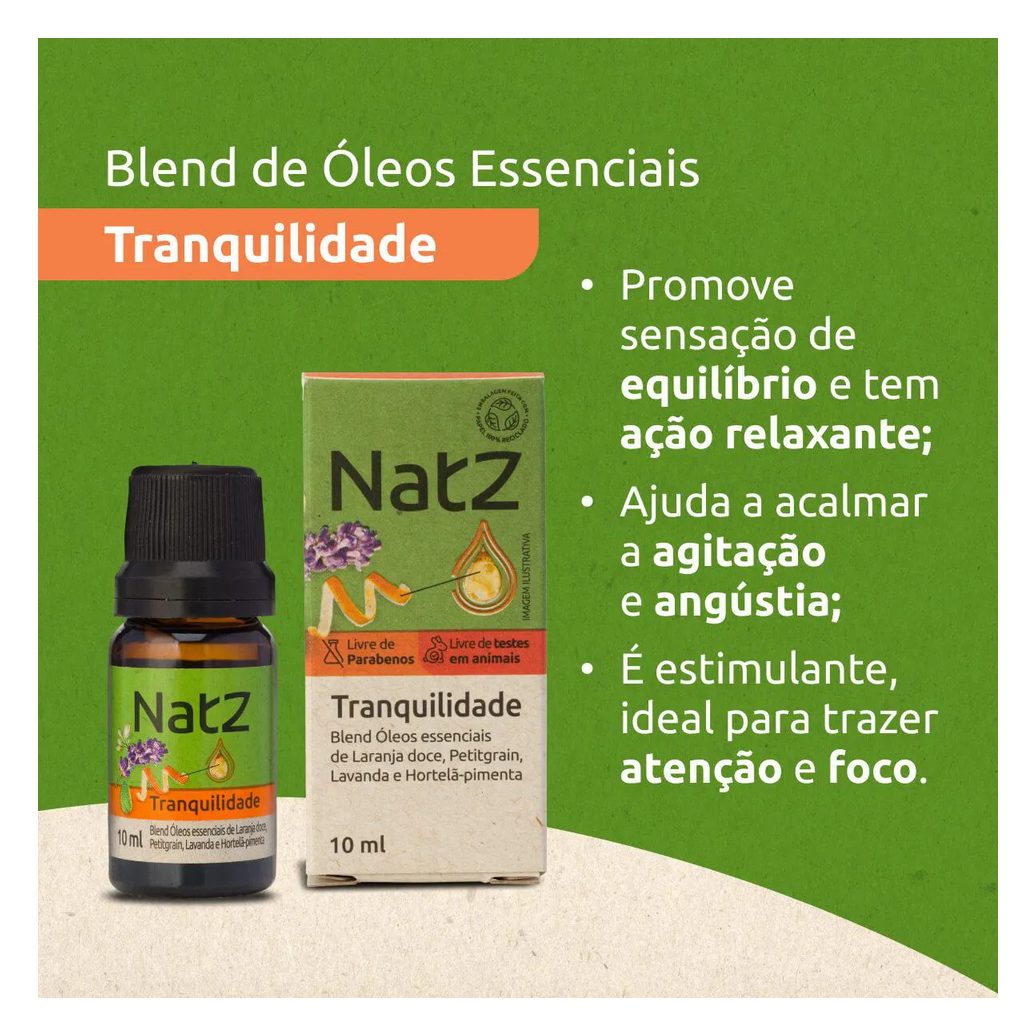 Óleo Essencial Blend Natz Tranquilidade 10ml