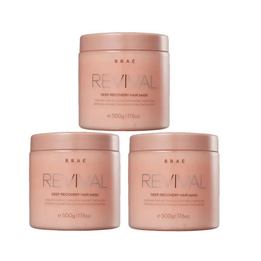 Kit Braé Revival - 3 unidades Máscaras 500g
