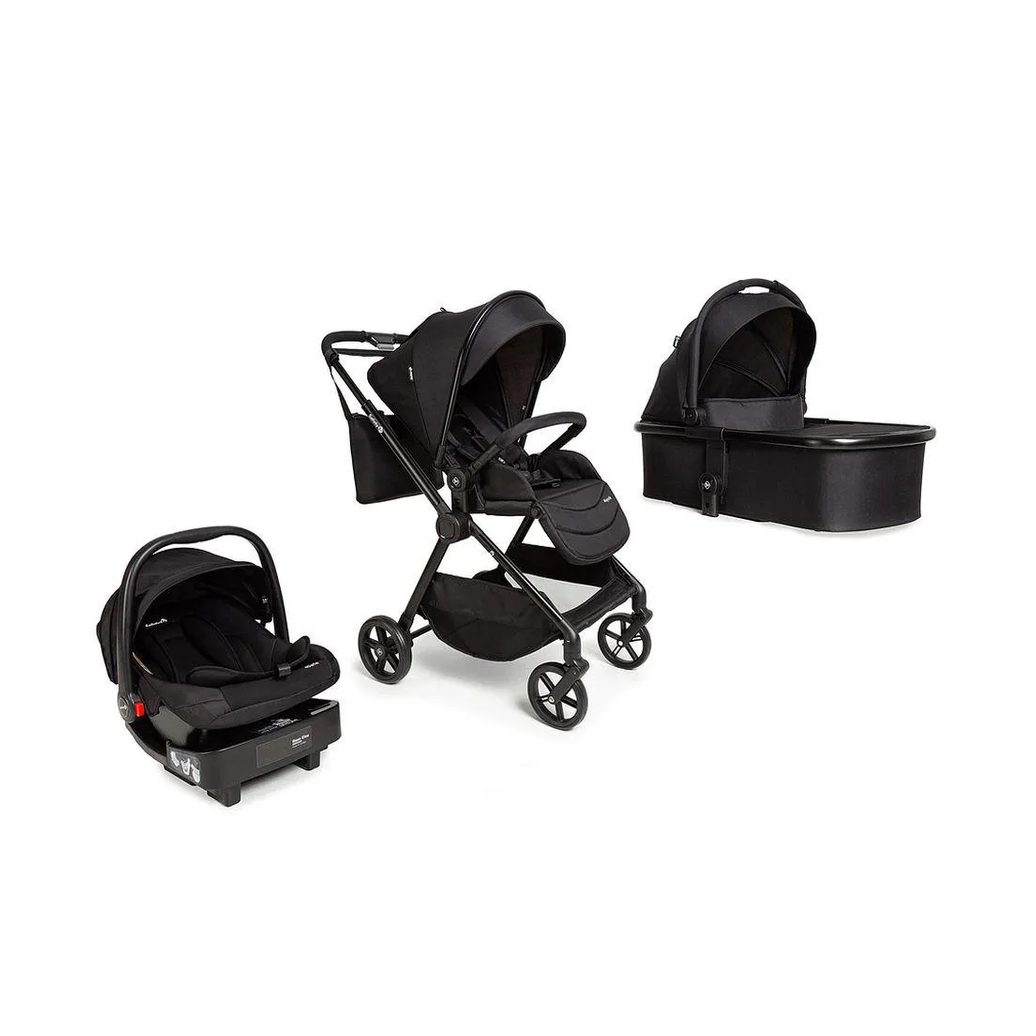 Carrinho com Bebê Conforto Travel System Magnific 5 em 1 Full Black - Safety 1st