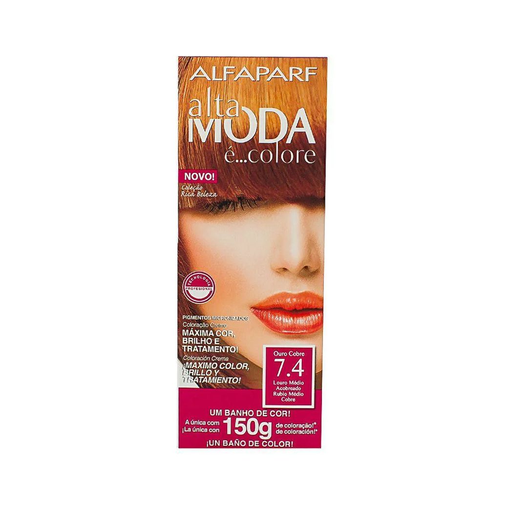 Tintura Altamoda 7.4 Ouro Cobre 150g