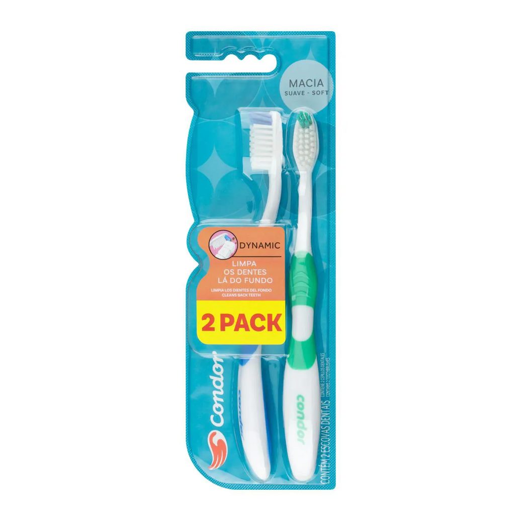 Escova Dental Macia Condor Dynamic 2 Unidades