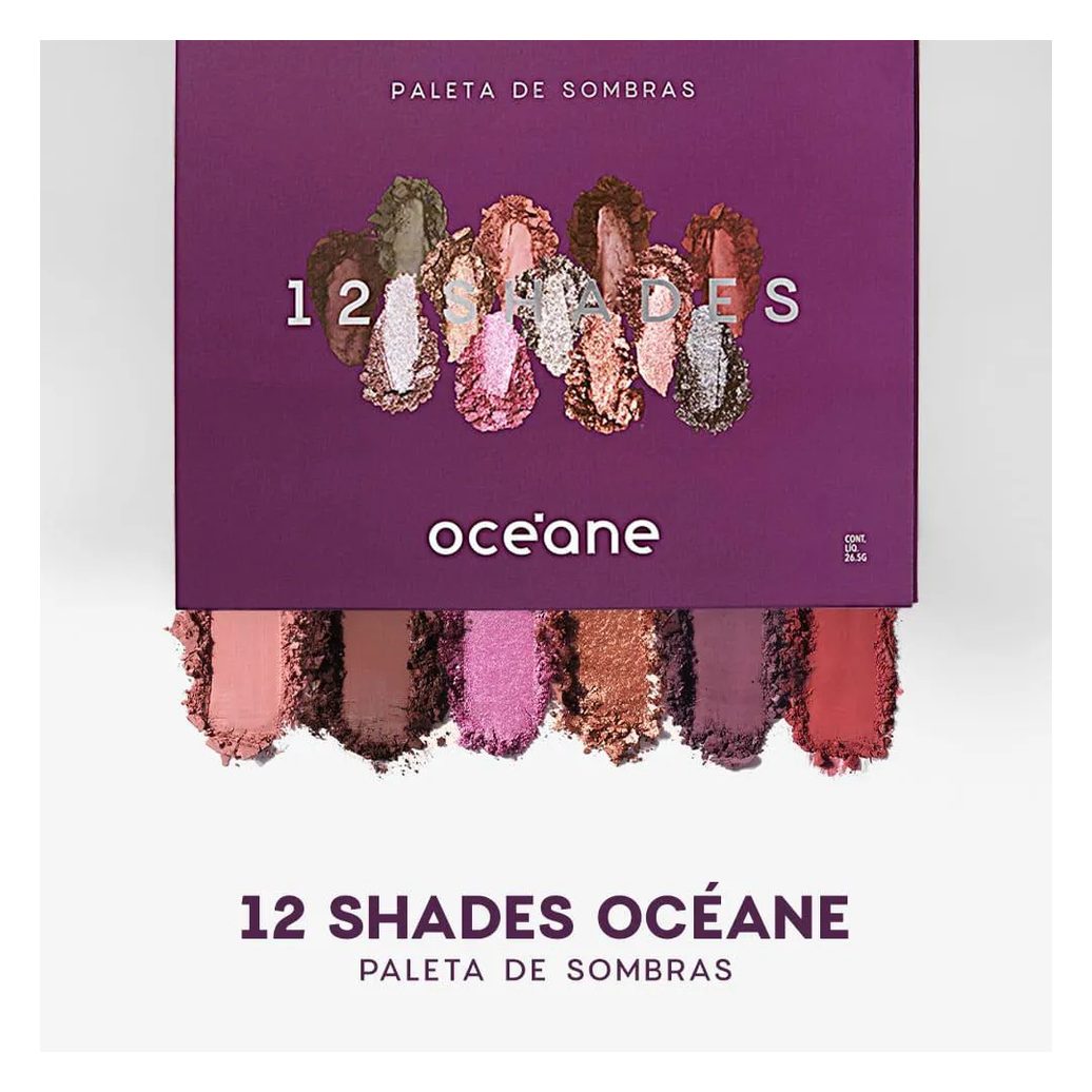 Paleta de Sombras - 12 Shades Océane Purple 26,5g
