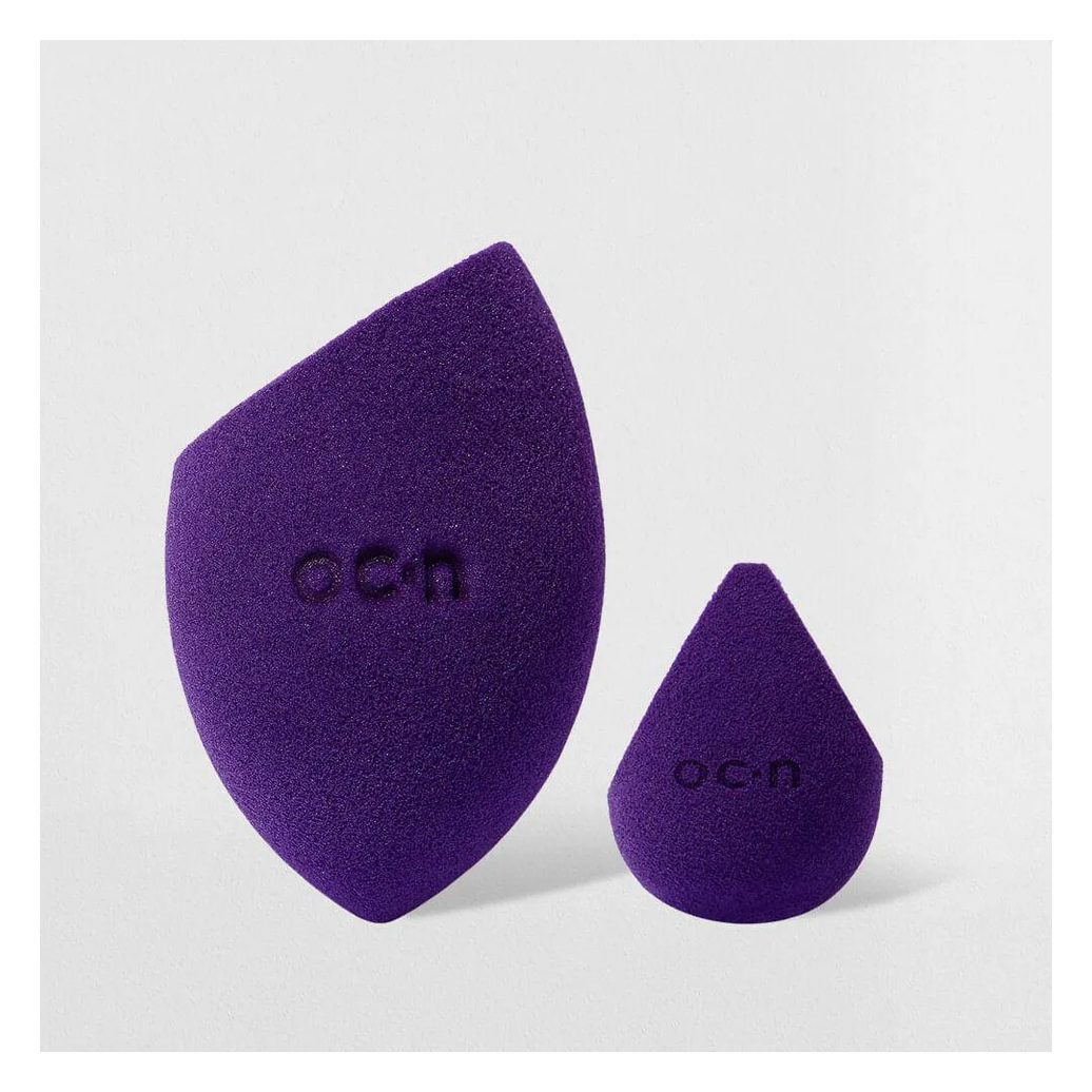 kit esponjas de maquiagem - flat blend e sister blend roxa océane purple (2 produtos)