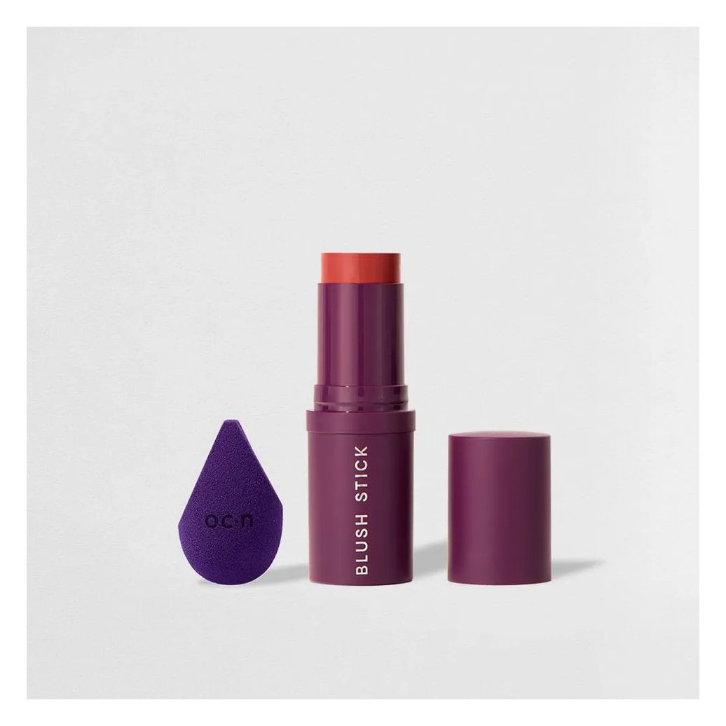 Kit Blush Stick Berry Kiss + Esponja de Maquiagem Sister Blend Roxa Océane Purple (2 Produtos)