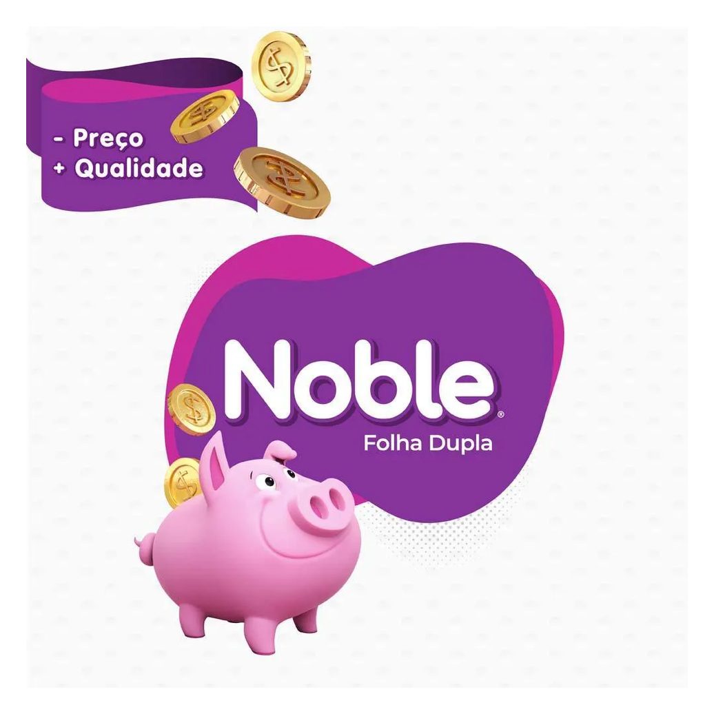 Papel Higiênico Noble Neutro Folha Dupla 12 Rolos de 20m